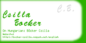 csilla bocker business card